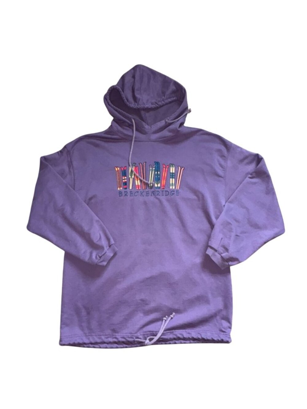Crazy Shirts Hawaii Embroidered 'Breckenridge' Pullover Hoodie/Sweatshirt-Purple